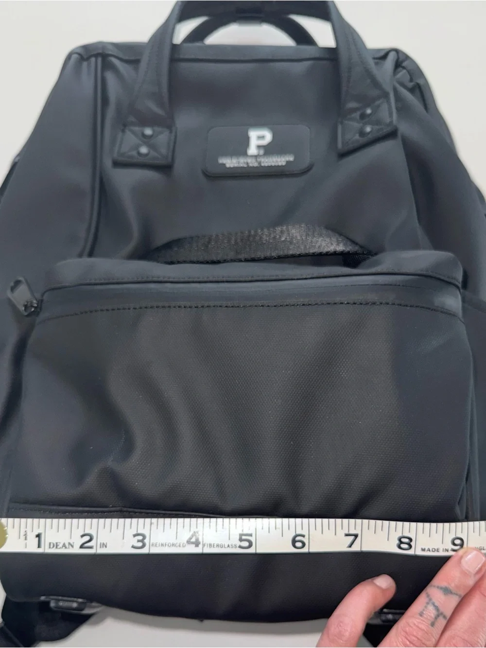 Portland Gear Black Utility Backpack with Front Zip Pocket